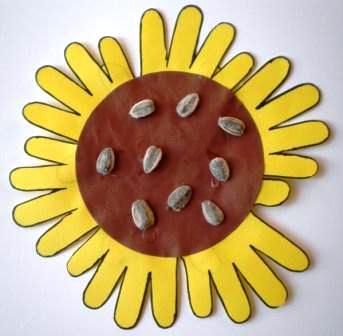 Zonnebloem van handjes, Thema zomer 